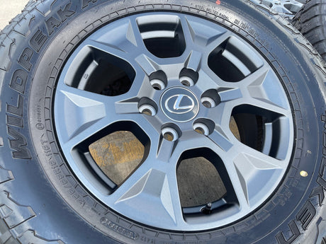 18" Lexus GX550 OEM 10544 wheels rims Land Cruiser Tundra Sequoia NEW FALKEN AT3 Texas Truck Tire