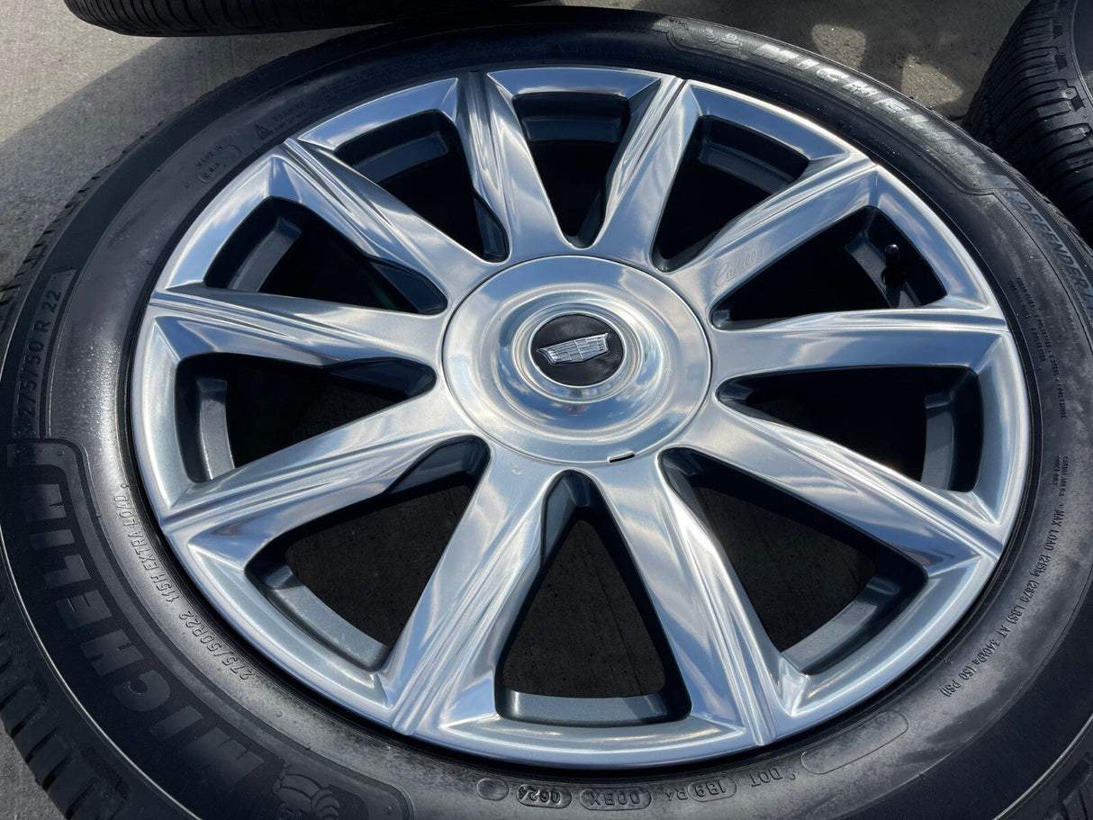 22" Cadillac Escalade Platinum OEM ORIGINAL 95078 wheels rims 2024 2025 2026 NEW Texas Truck Tire