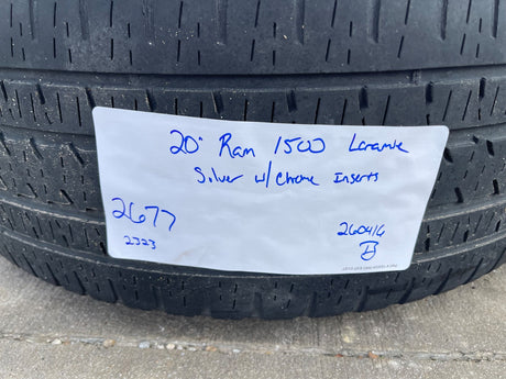20" Dodge Ram 1500 OEM Laramie Long Horn 2677 wheels rims 2023 2024 2025 2026 Texas Truck Tire