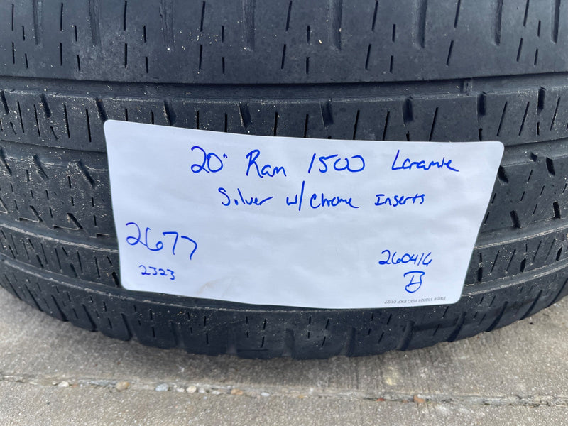 20" Dodge Ram 1500 OEM Laramie Long Horn 2677 wheels rims 2023 2024 2025 2026 Texas Truck Tire