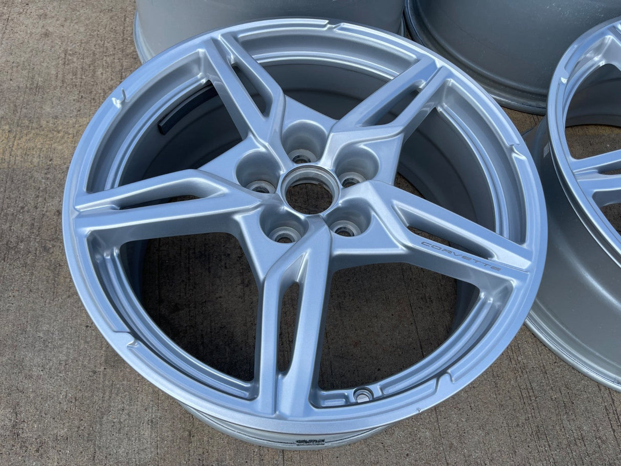 19" + 20" Chevy Corvette C8 OEM wheels rims 14007 14008 2023 2024 2025 2026 Texas Truck Tire