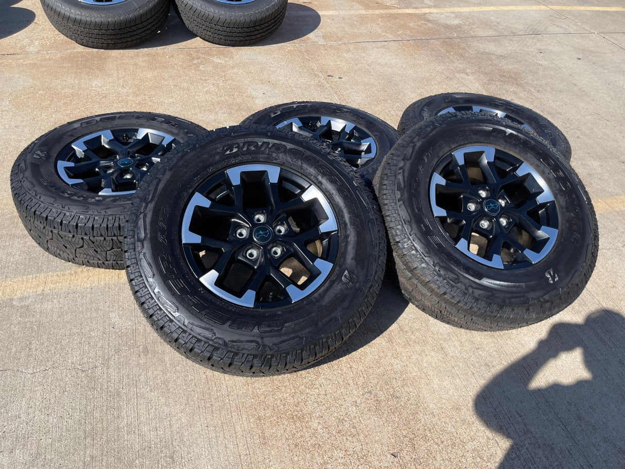 17" Jeep Wrangler Rubicon OEM Black wheels rims 9328 Gladiator 2025 2026 NEW Texas Truck Tire