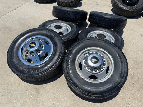 17" Chevy Silverado GMC Sierra 3500 Dually simulator rims wheels OEM 8094 Texas Truck Tire