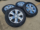 20" Ford F-150 Expedition OEM Lariat rims wheels 10171 tires CHROME NICE SET Texas Truck Tire