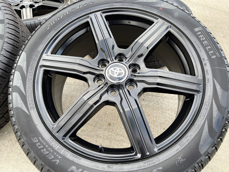 22" Toyota Tundra Sequoia OEM wheels rims 75282 Land Cruiser GX550 PIRELLI NEW Texas Truck Tire