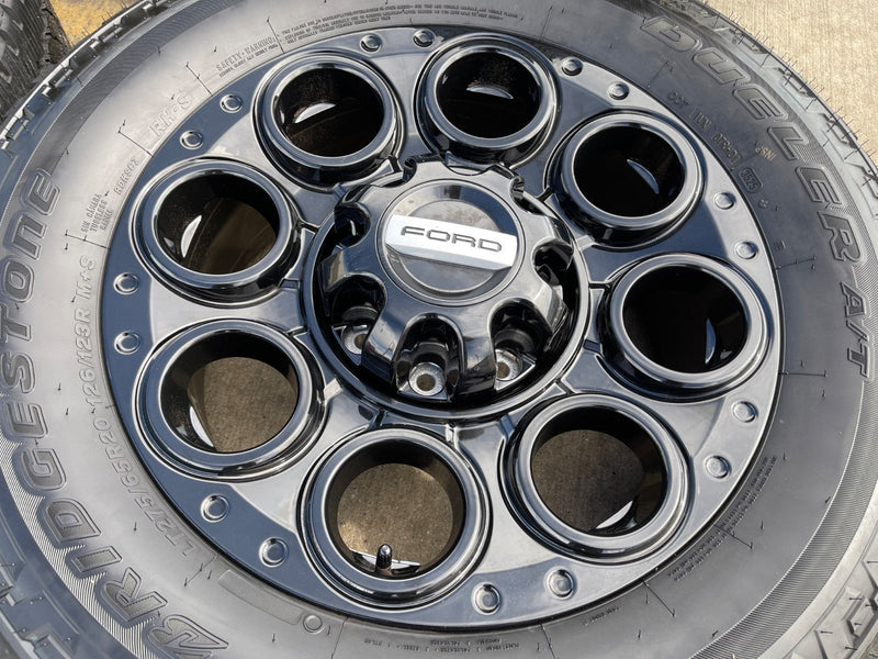 20" Ford F-250 F-350 OEM black Lariat wheels rims 10299 10484 NEW Texas Truck Tire