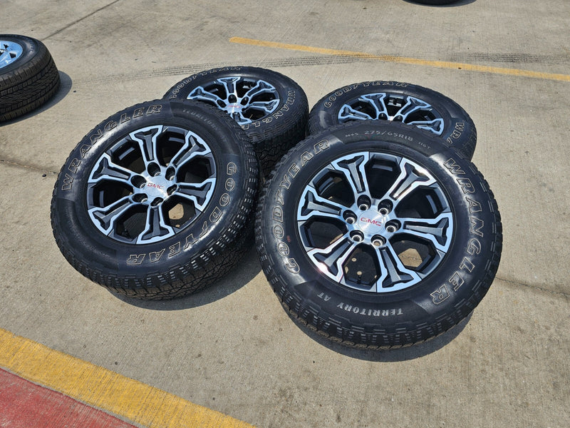 18" GMC Sierra AT4 Chevy Silverado OEM 5910 wheels rims 2022 2023 2024 2025 Texas Truck Tire