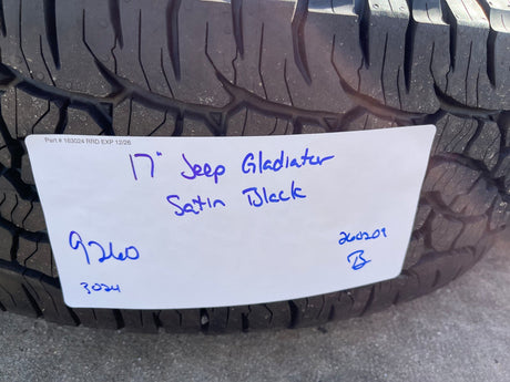17" Jeep Wrangler Rubicon OEM 9260 wheels rims Gladiator tires BFG A/T NEW Texas Truck Tire