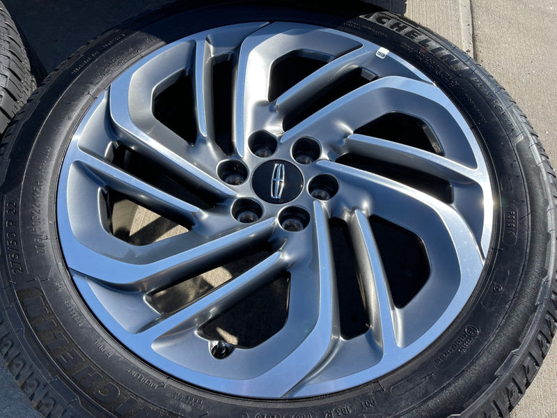 22" Lincoln Navigator OEM 94225 rims wheels BLACK LABEL 2025 2026 MICHELIN Texas Truck Tire