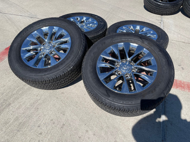 18" Lexus GX460 GX470 Tacoma 4Runner OEM CHROME wheels rims 74297 tires Texas Truck Tire