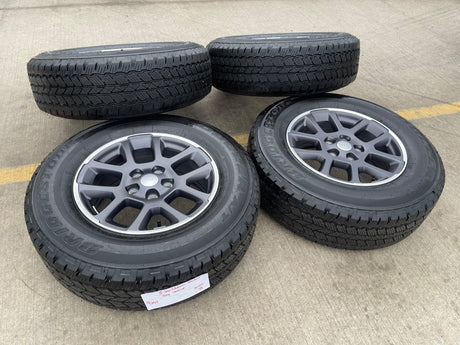 18" Jeep Gladiator Overland OEM wheels rims Wrangler 9241 tires BRIDGESTONE A/T Texas Truck Tire