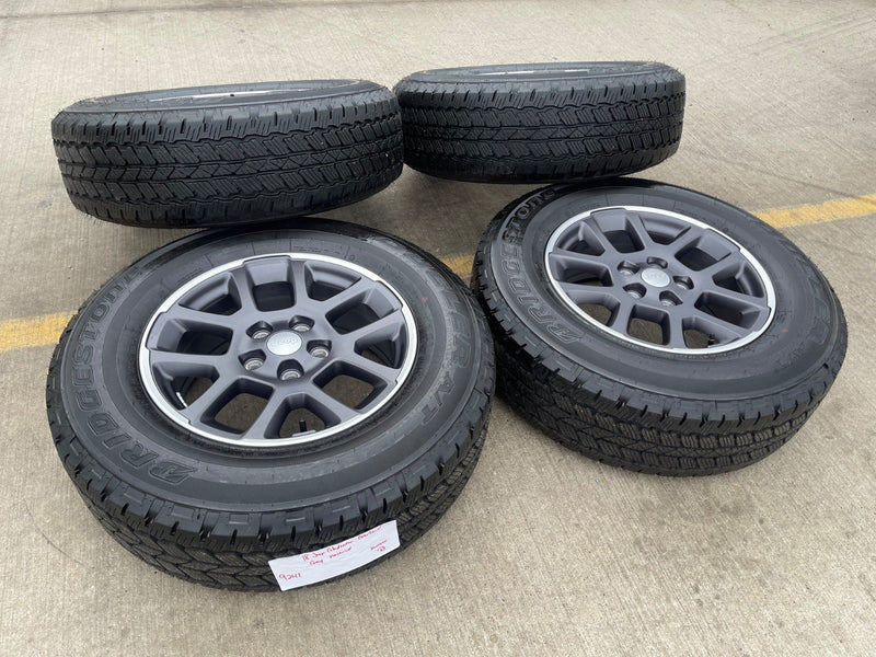 18" Jeep Gladiator Overland OEM wheels rims Wrangler 9241 tires BRIDGESTONE A/T Texas Truck Tire