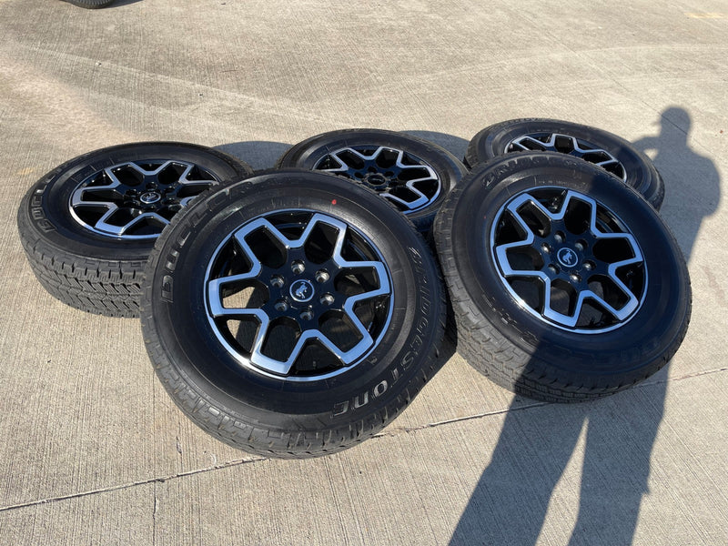 18" Ford Bronco wheels rims tires black 95213 Ranger 2023 2024 2025 2026 NEW Texas Truck Tire