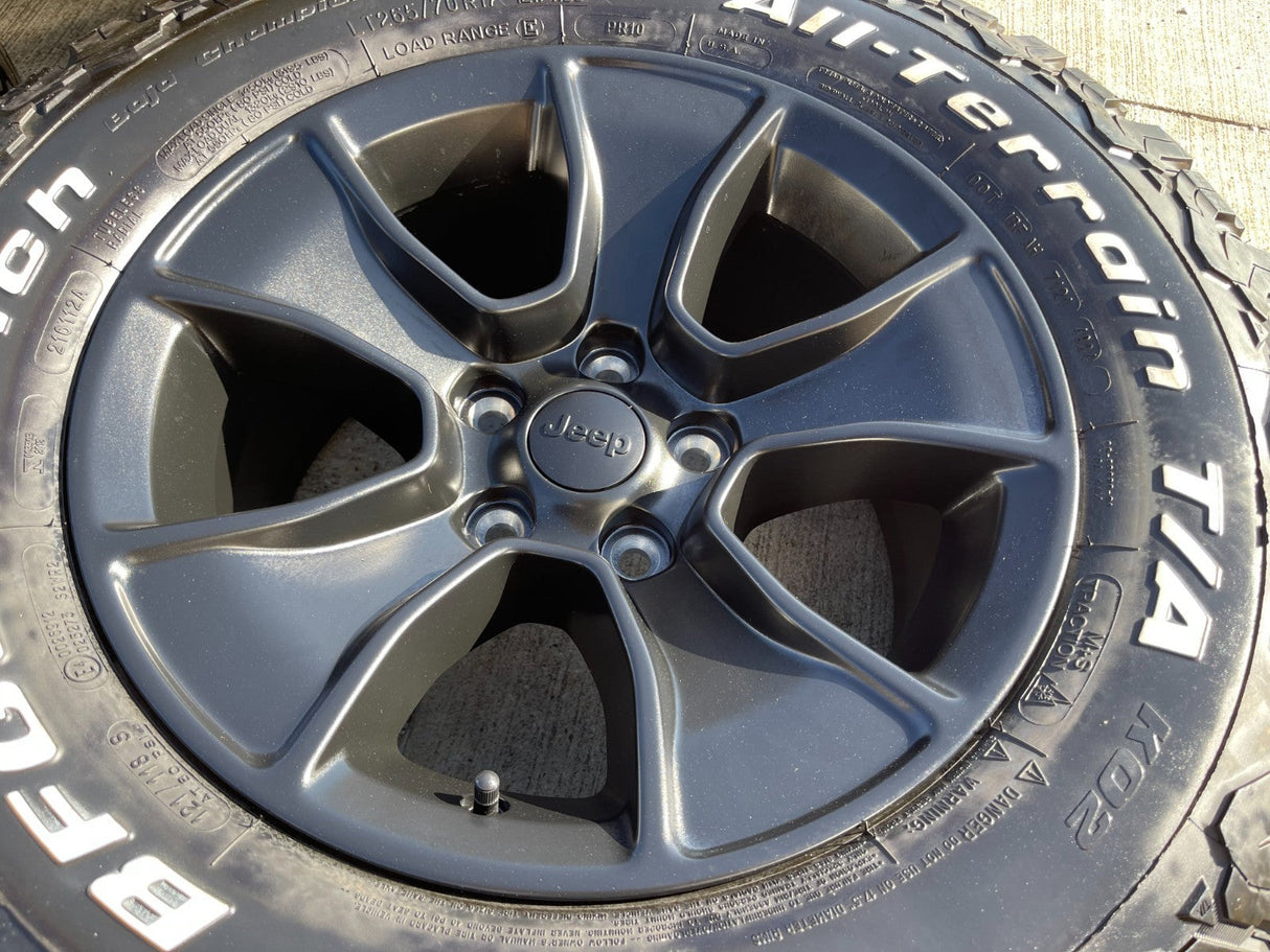 (5) 17" Jeep Wrangler Rubicon OEM 96226 wheels rims Gladiator BFG KO2 NEW 2026 Texas Truck Tire