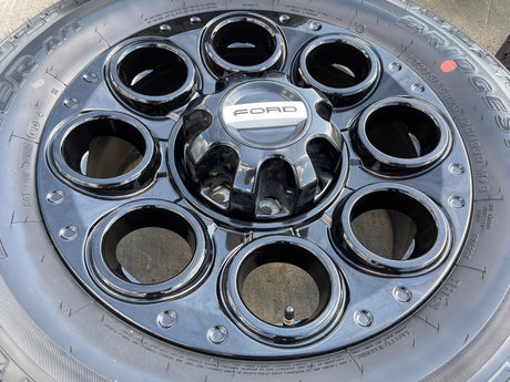 20" Ford F-250 F-350 OEM black Lariat 10299 10484 wheels rims 2024 2025 2026 NEW Texas Truck Tire