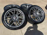 20" + 21" Chevy Corvette Z06 C8 OEM wheels rims 95580 95581 tires 2023 2024 2025 Texas Truck Tire