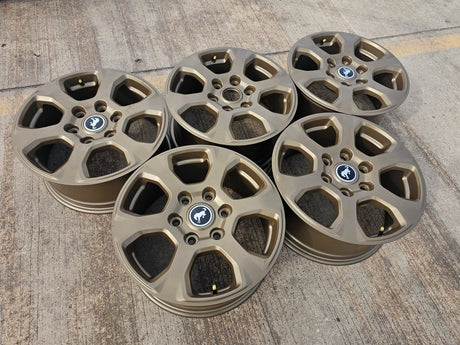 (5) 17" Ford Bronco wheels rims 10384 OEM Ranger BRONZE 2023 2024 2025 2026 NEW Texas Truck Tire