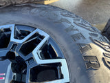 18" GMC Sierra AT4X Chevy Trail Boss 2500 OEM 14136 wheels rims GOODYEAR 35" Texas Truck Tire