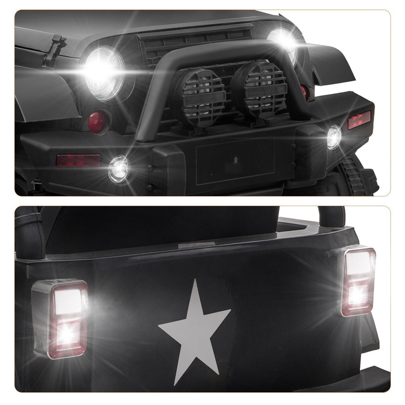 12V Electric Ride-On Jeep Truck for Kids with Remote Control and 3 Speed Settings