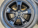 20" Dodge Ram 1500 OEM LIMITED Black 2676 2723 wheels rims FIRESTONE A/T Texas Truck Tire