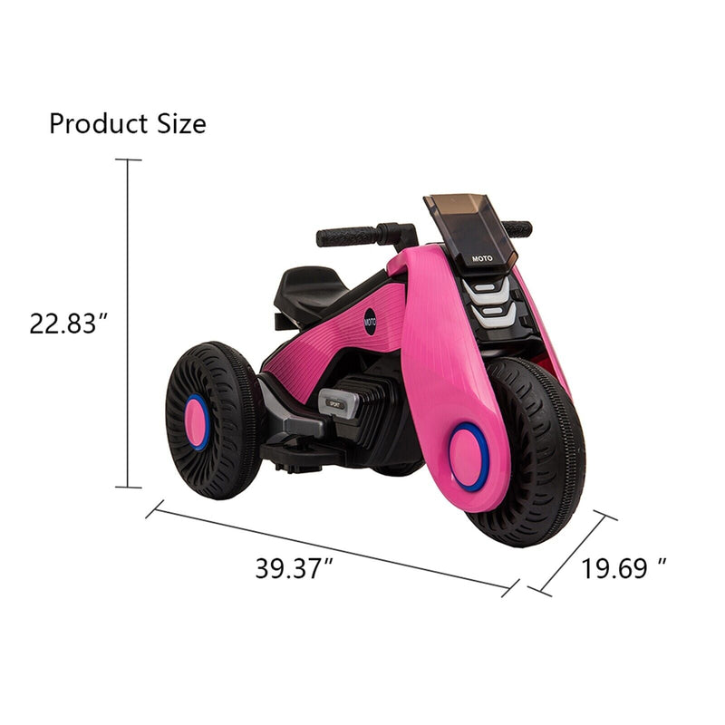 Fun and Stylish Pink Electric Motorcycle for Kids with USB Music - Perfect Birthday Gift for Girls!