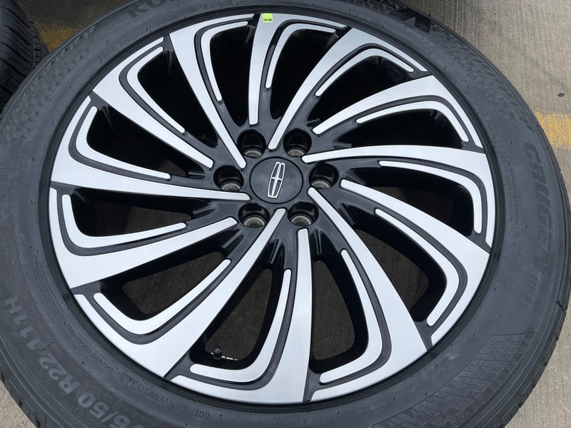 22" Lincoln Navigator OEM 10666 rims wheels BLACK LABEL 2025 2026 KUHMO NEW Texas Truck Tire