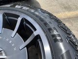 22" 22x10 Chevy Silverado Tahoe Suburban HARLEY DAVIDSON OEM wheels rims NEW 35" Texas Truck Tire