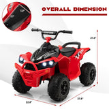 Electric 4-Wheeler Quad Car for Kids with MP3 Player and Lights - 12V Battery Powered