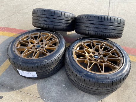 19" Ford Mustang GT Track Pack OEM 10600 10603 Bronze wheels rims 2026 2027 NEW Texas Truck Tire