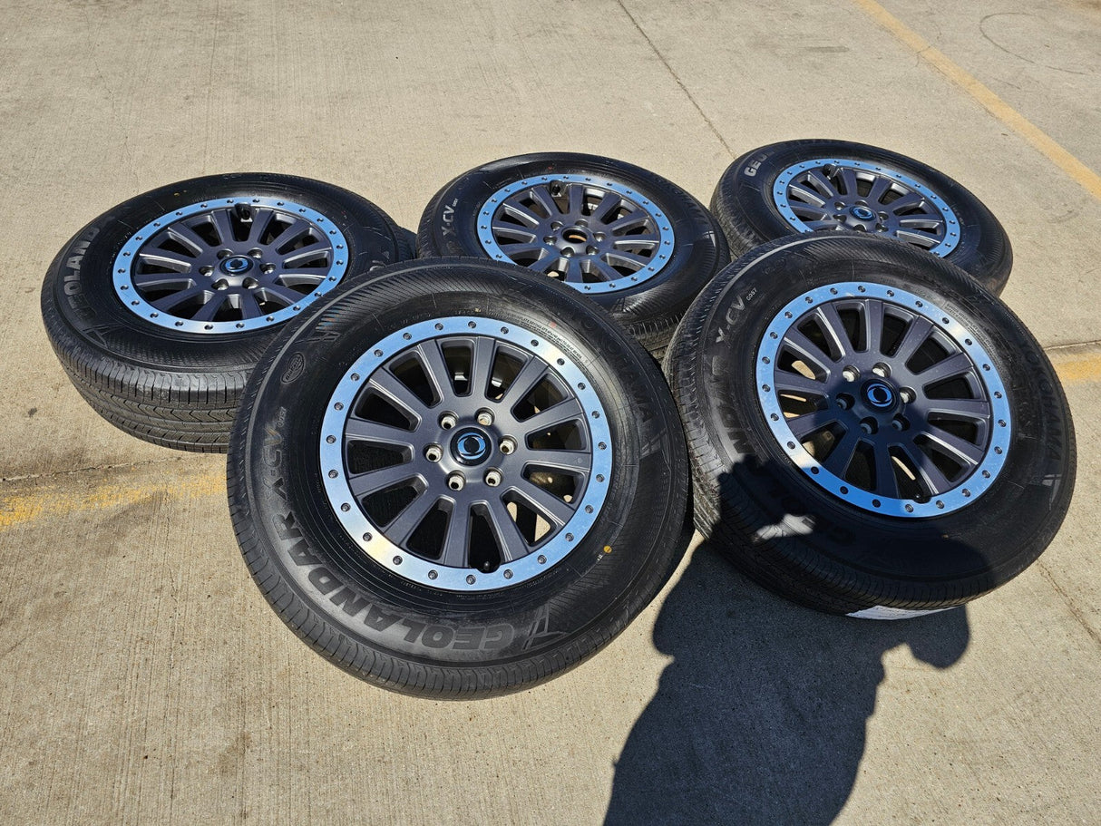 (5) 18" INEOS Grenadier OEM wheels rims tires beadlock 2023 2024 2025 2026 NEW Texas Truck Tire