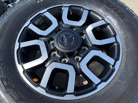 18" Ram 2500 3500 LARAMIE OEM 2694 wheels rims 2024 2025 2026 BRIDGESTONE A/T Texas Truck Tire