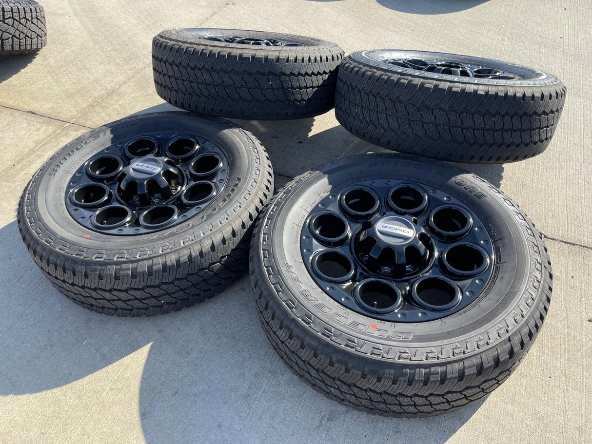 20" Ford F-250 F-350 OEM black TREMOR 10299 10484 wheels rims 2023 2024 2025 NEW Texas Truck Tire