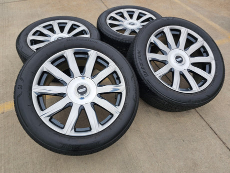 22" Cadillac Escalade Platinum OEM ORIGINAL 95078 wheels rims BRIDGESTONE Texas Truck Tire