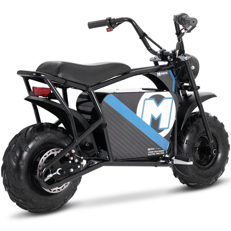MotoTec 48v 1000w Electric-Powered Mini Motorcycle in Sleek Black