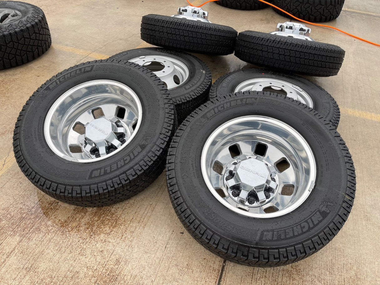 18" GMC Sierra 3500 DENALI Dually rims wheels OEM 8x210 2025 2026 MICHELIN NEW Texas Truck Tire