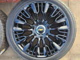 24" Chevy Tahoe Silverado OEM High Country wheels rims 2025 2026 NEW MICHELIN Texas Truck Tire