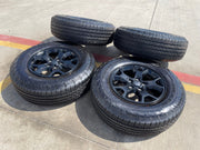 (4) 17" Jeep Wrangler Rubicon OEM 9218 wheels rims black Gladiator NEXEN NEW Texas Truck Tire