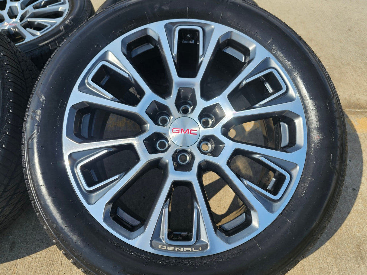 22" GMC Yukon Sierra DENALI OEM wheels rims Tahoe tires 2024 2025 2026 NEW Texas Truck Tire