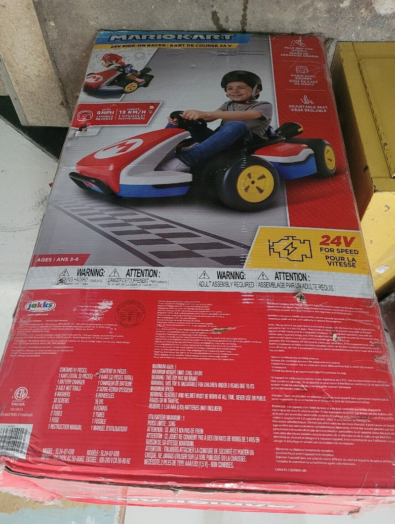 Nintendo Super Mario Kart 24V Battery Powered 3 Speed Ride-On Racer with a Top Speed of 8 MPH