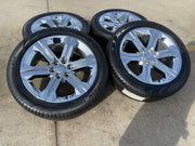 22" GMC Yukon DENALI OEM wheels rims 5667 tires Sierra CHROME PIRELLI Texas Truck Tire