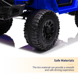 Blue Kids Electric Ride-On Car with Remote Control and MP3 Player