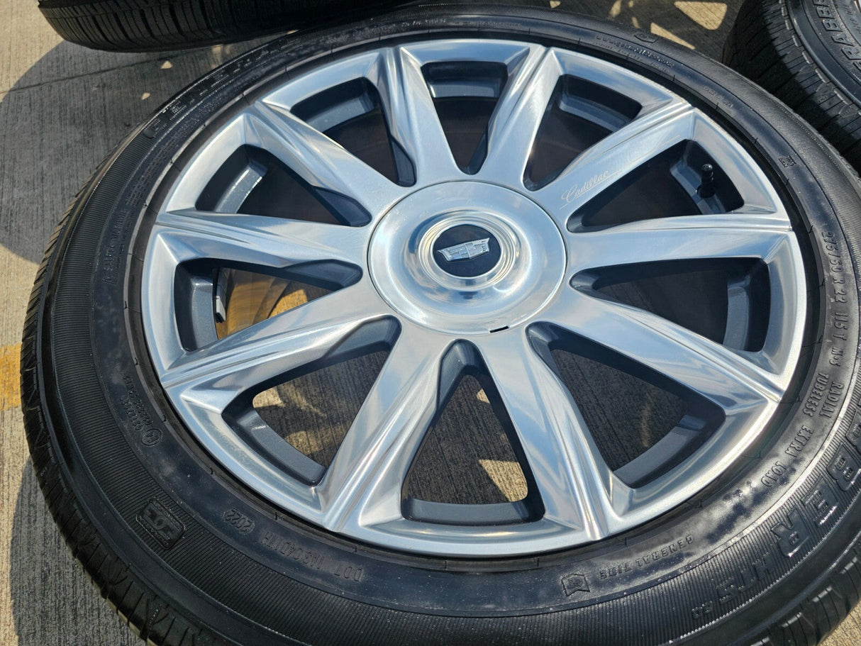22" Cadillac Escalade Platinum OEM ORIGINAL 95078 wheels rims 2023 2024 2025 Texas Truck Tire