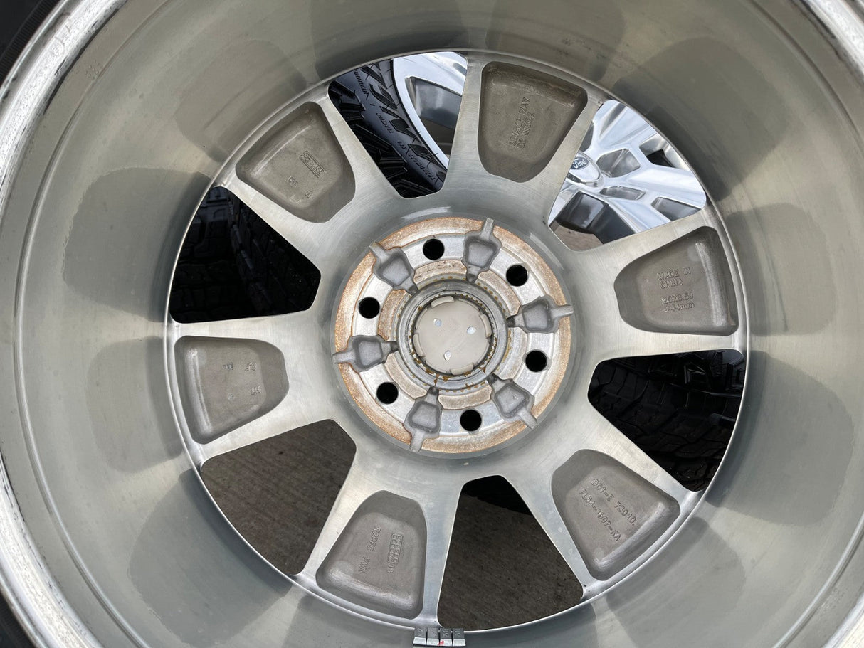 20" Ford F-150 Expedition OEM rims wheels polished 10004 tires GOODYEAR A/T Texas Truck Tire