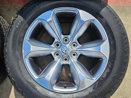 20" Dodge Ram 1500 OEM Laramie wheels rims 2681 tires HANKOOK DYNAPRO A/T2 Texas Truck Tire