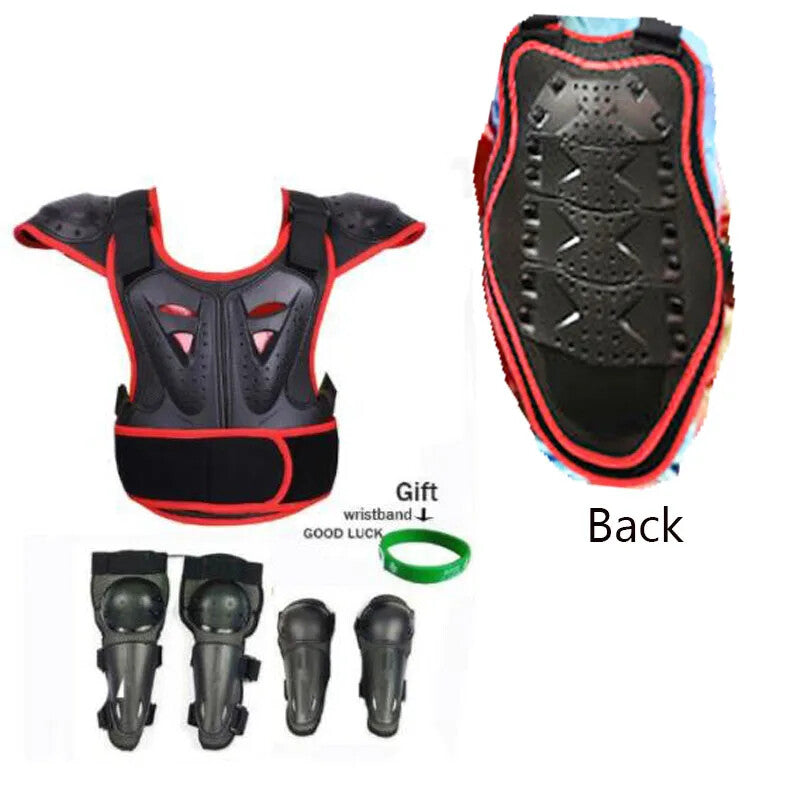 Kids Motocross Body Armor Back Protector Ride-On Horse Toy for Ages 4-15 Years
