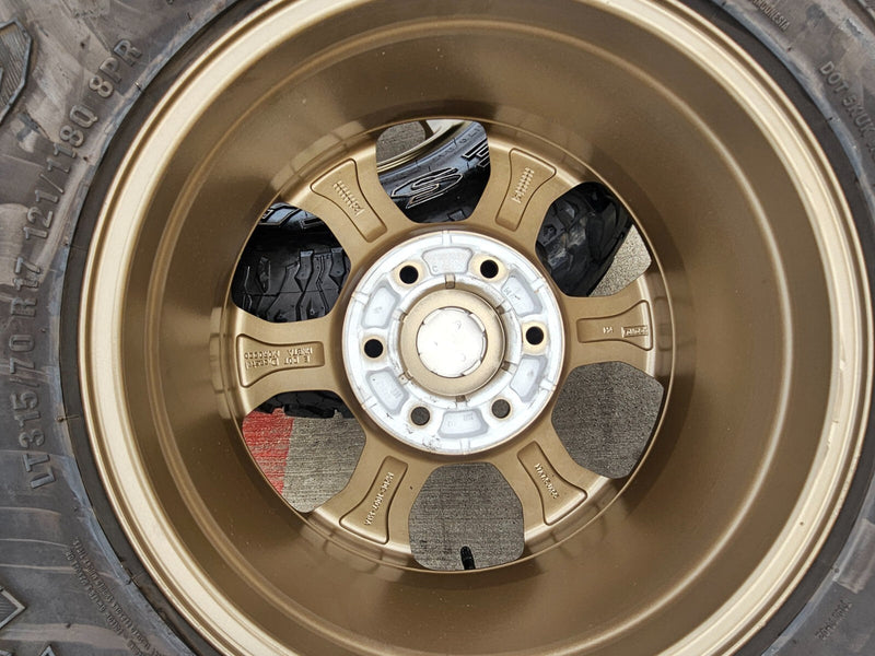 17" Ford Bronco 10384 OEM wheels rims BRONZE tires Ranger 35" M/T Texas Truck Tire