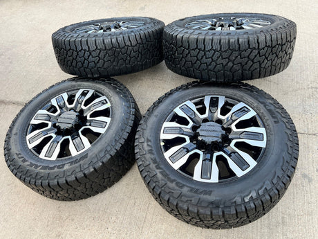 20" GMC Sierra AT4X 2500 3500 OEM wheels rims 5958 14138 Chevy Silverado FALKEN Texas Truck Tire