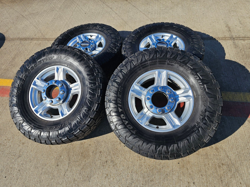 17" Ford F-250 F-350 OEM 10096 TREMOR wheels rims tires TOYO A/T3 34" Texas Truck Tire