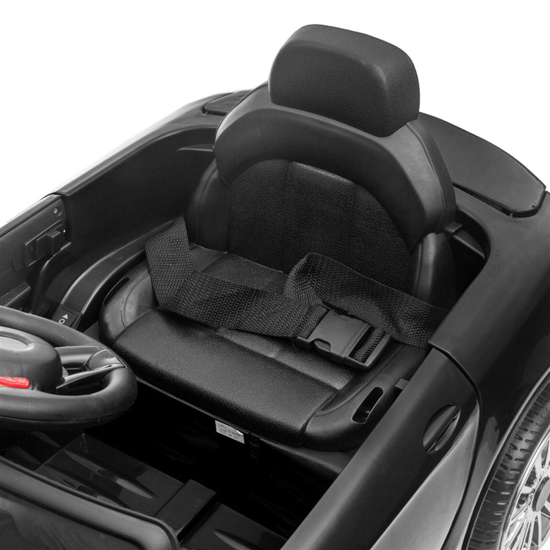 Electric Ride-On Car for Kids with Remote Control and LED Lights - Black