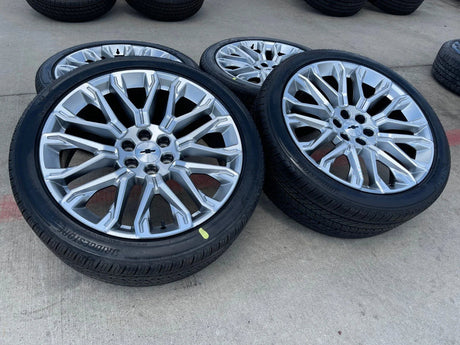 24" GMC Yukon Sierra DENALI OEM wheels rims tires 2022 2023 2024 2025 2026 NEW Texas Truck Tire